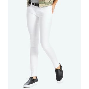 LEVI'S 711 Jeans Skinny Mid Rise Stretch White Size 14